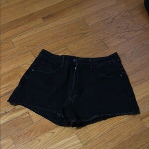 Black Denim Women's Shorts